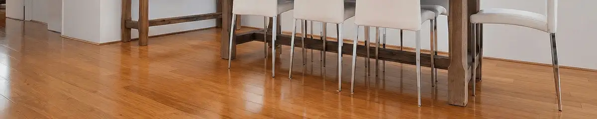 Professionally installed and refinished bamboo flooring in a residential home, showcasing smooth finish and natural wood tones in Pueblo, CO