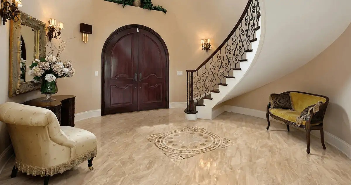 Entrance hall with professionally installed ceramic tile flooring in Pueblo CO